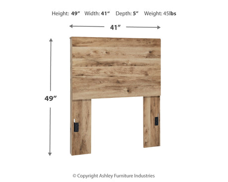 Hyanna Tan Brown Twin Panel Headboard, Dresser and Mirror from Ashley - Luna Furniture