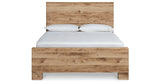 Hyanna King Panel Bed with Mirrored Dresser and 2 Nightstands in Tan Brown from Ashley Furniture - Luna Furniture