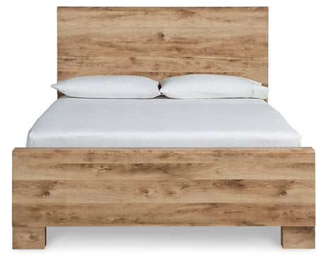 Hyanna Tan Brown Queen Panel Bed, Dresser and Mirror from Ashley - Luna Furniture