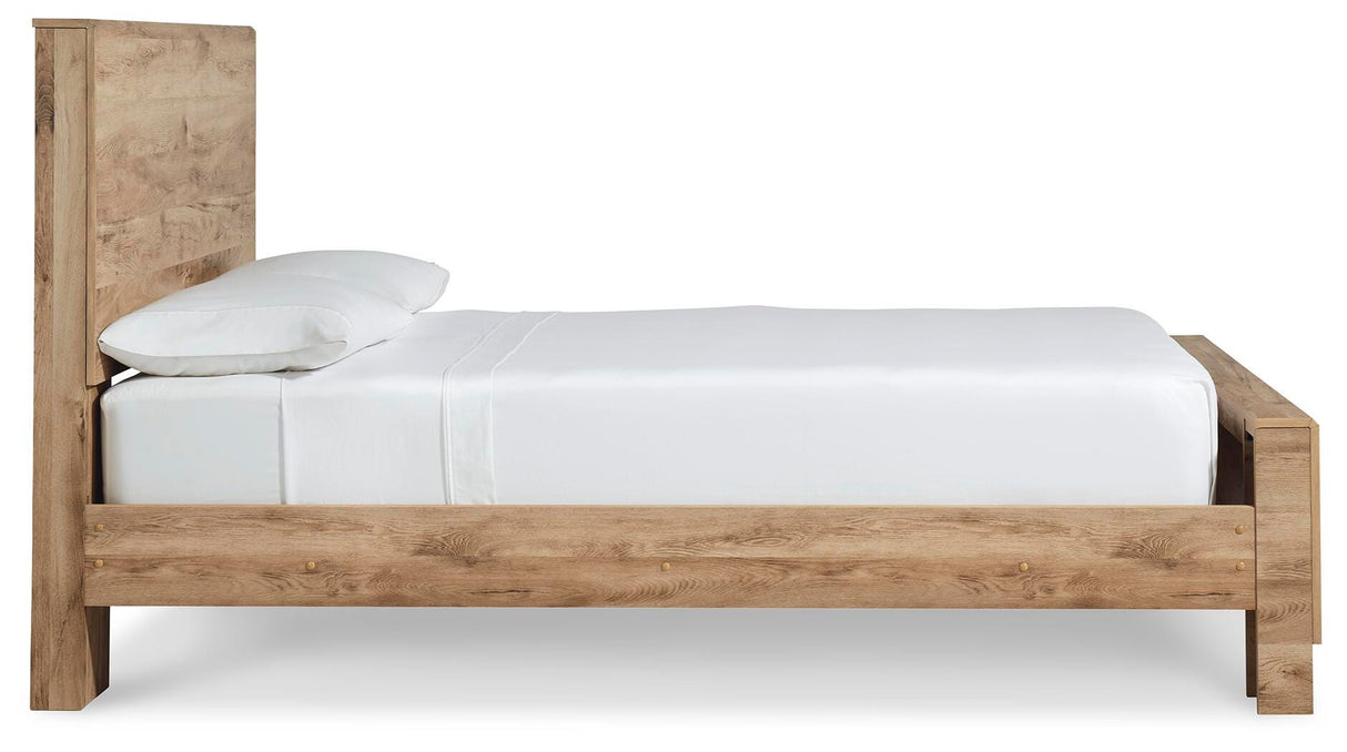 Hyanna Tan Brown King Panel Bed from Ashley - Luna Furniture