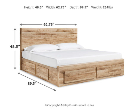 Hyanna Tan Brown Queen Storage Platform Bed with 4 Drawers from Ashley - Luna Furniture