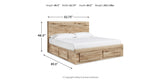 Hyanna Tan Brown Storage Platform Bedroom Set with 6 Drawers from Ashley Furniture - Luna Furniture