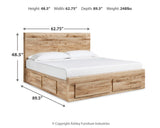 Hyanna Tan Brown Queen Storage Platform Bed with 6 Drawers from Ashley - Luna Furniture