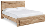Hyanna Tan Brown Queen Panel Storage Bed, Dresser and Nightstand from Ashley Furniture - Luna Furniture