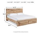 Hyanna Tan Brown Queen Storage Platform Bed from Ashley - Luna Furniture