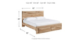 Hyanna Tan Brown Queen Panel Storage Bed and Chest from Ashley Furniture - Luna Furniture