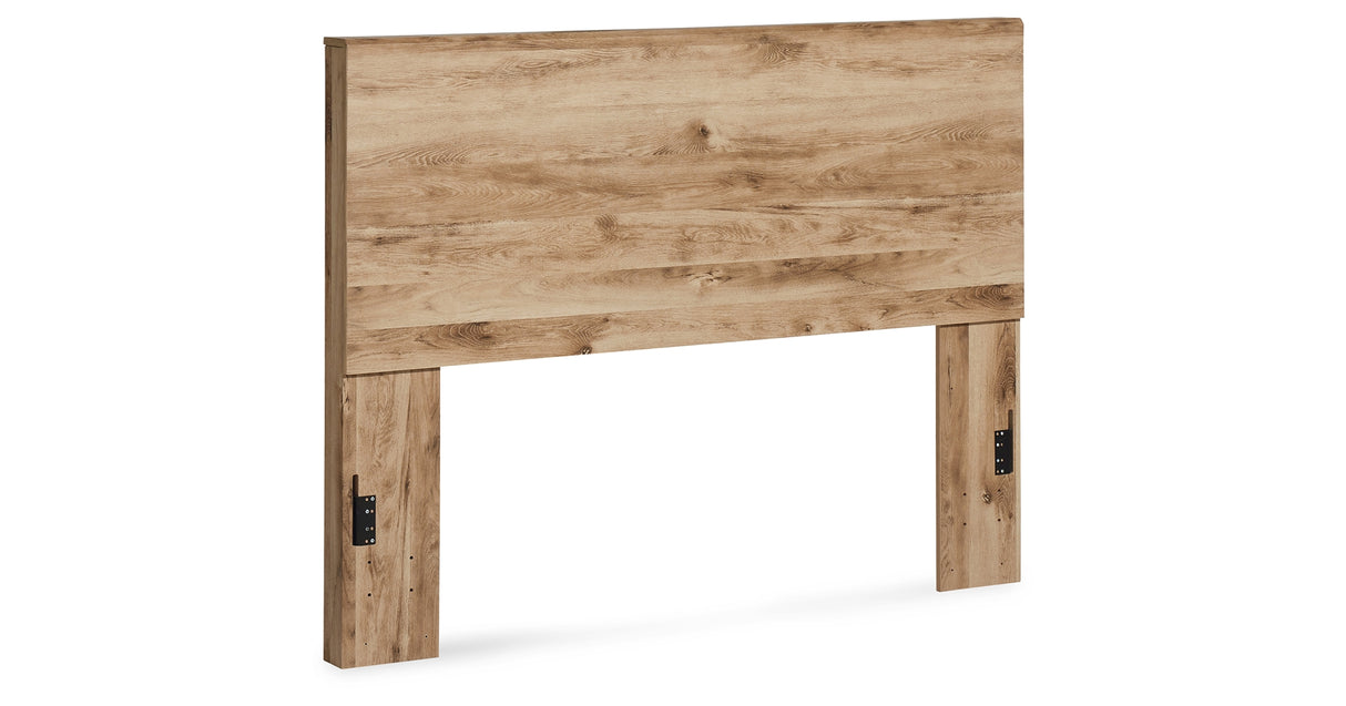 Hyanna Queen Panel Headboard with Mirrored Dresser in Tan Brown from Ashley Furniture - Luna Furniture