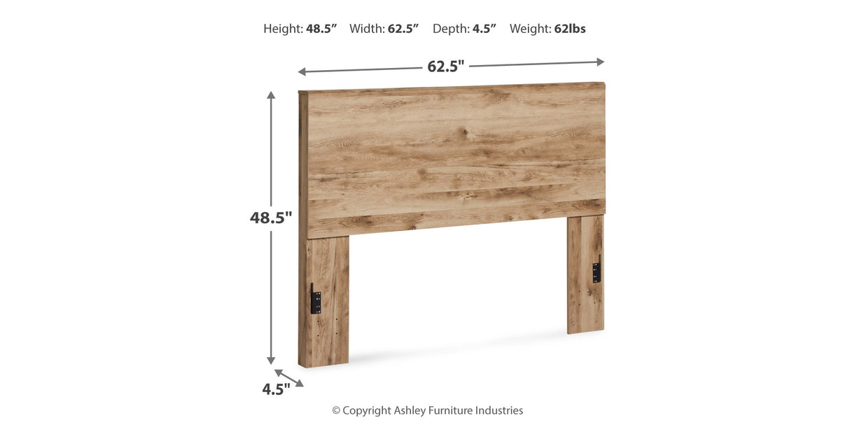 Hyanna Queen Panel Headboard with Mirrored Dresser and Chest in Tan Brown from Ashley Furniture - Luna Furniture