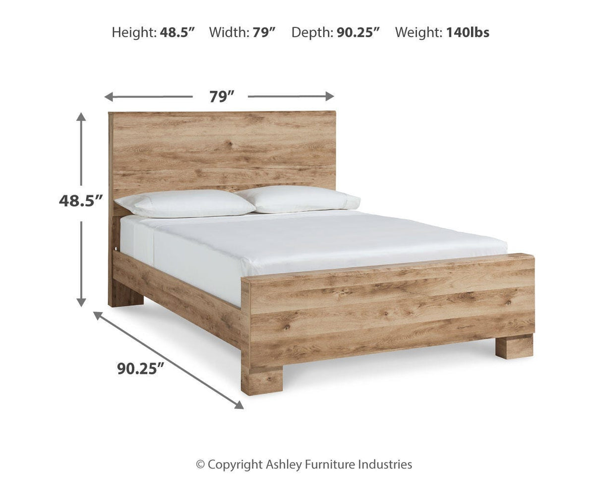 Hyanna Tan Brown King Panel Bed from Ashley - Luna Furniture