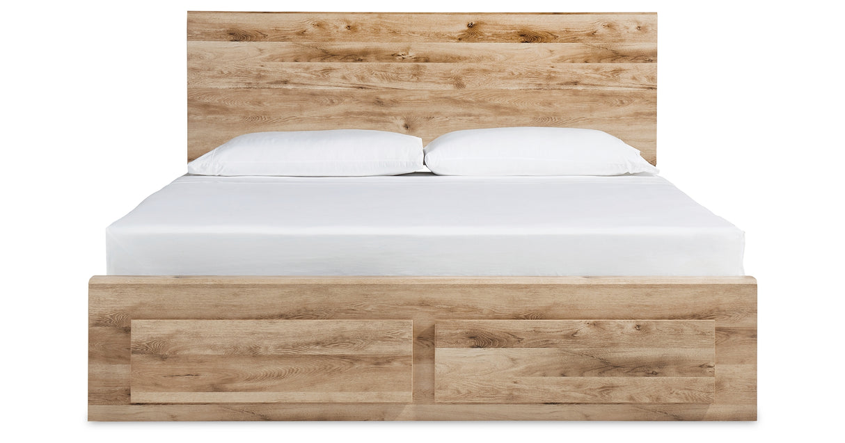 Hyanna Tan Brown Queen Storage Platform Bed with 6 Drawers from Ashley Furniture - Luna Furniture