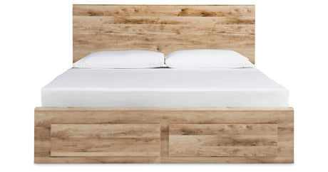 Hyanna Tan Brown King Storage Platform Bed with 6 Drawers from Ashley Furniture - Luna Furniture