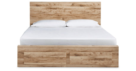 Hyanna Tan Brown Queen Storage Platform Bed from Ashley - Luna Furniture
