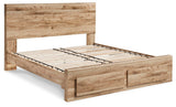 Hyanna Tan Brown Queen Storage Bed, Chest and Nightstand from Ashley - Luna Furniture
