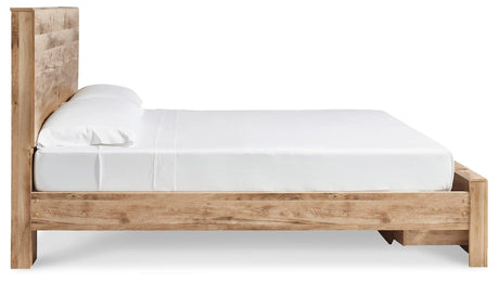 Hyanna Tan Brown Queen Storage Platform Bed from Ashley - Luna Furniture