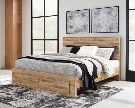 Hyanna Tan Brown Queen Storage Platform Bed from Ashley - Luna Furniture