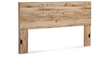 Hyanna King Panel Headboard with Mirrored Dresser, Chest and Nightstand in Tan Brown from Ashley - Luna Furniture
