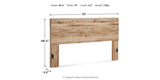 Hyanna King Panel Headboard with Mirrored Dresser and 2 Nightstands in Tan Brown from Ashley - Luna Furniture