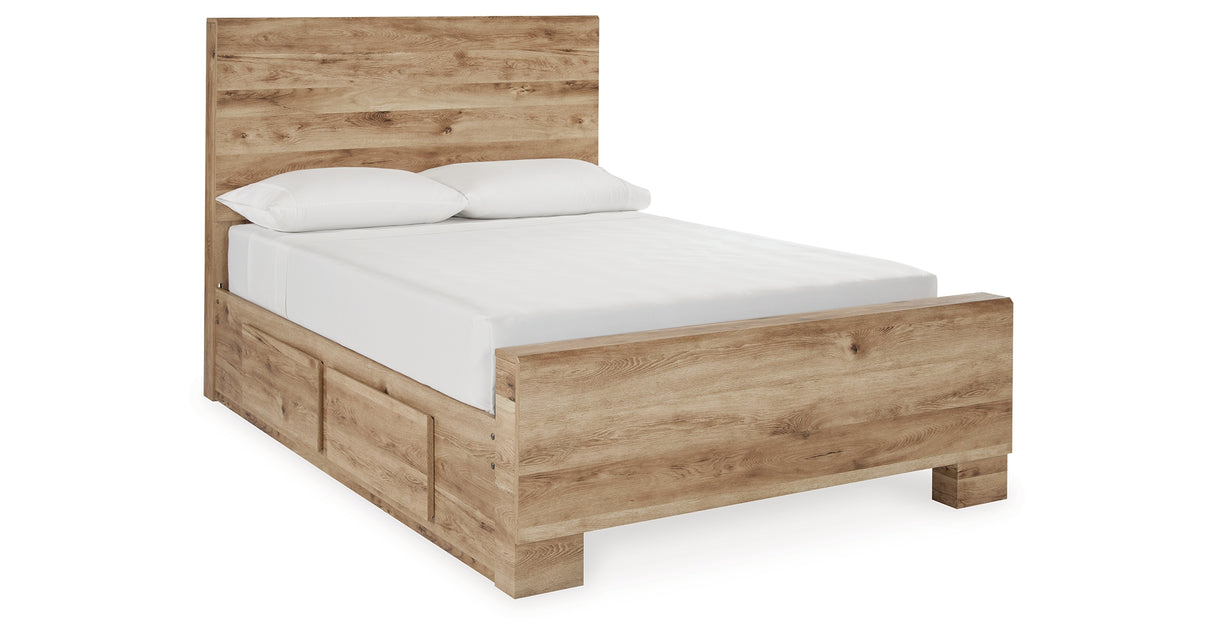 Hyanna Tan Brown Full Storage Platform Bed with 2 Drawers from Ashley Furniture - Luna Furniture