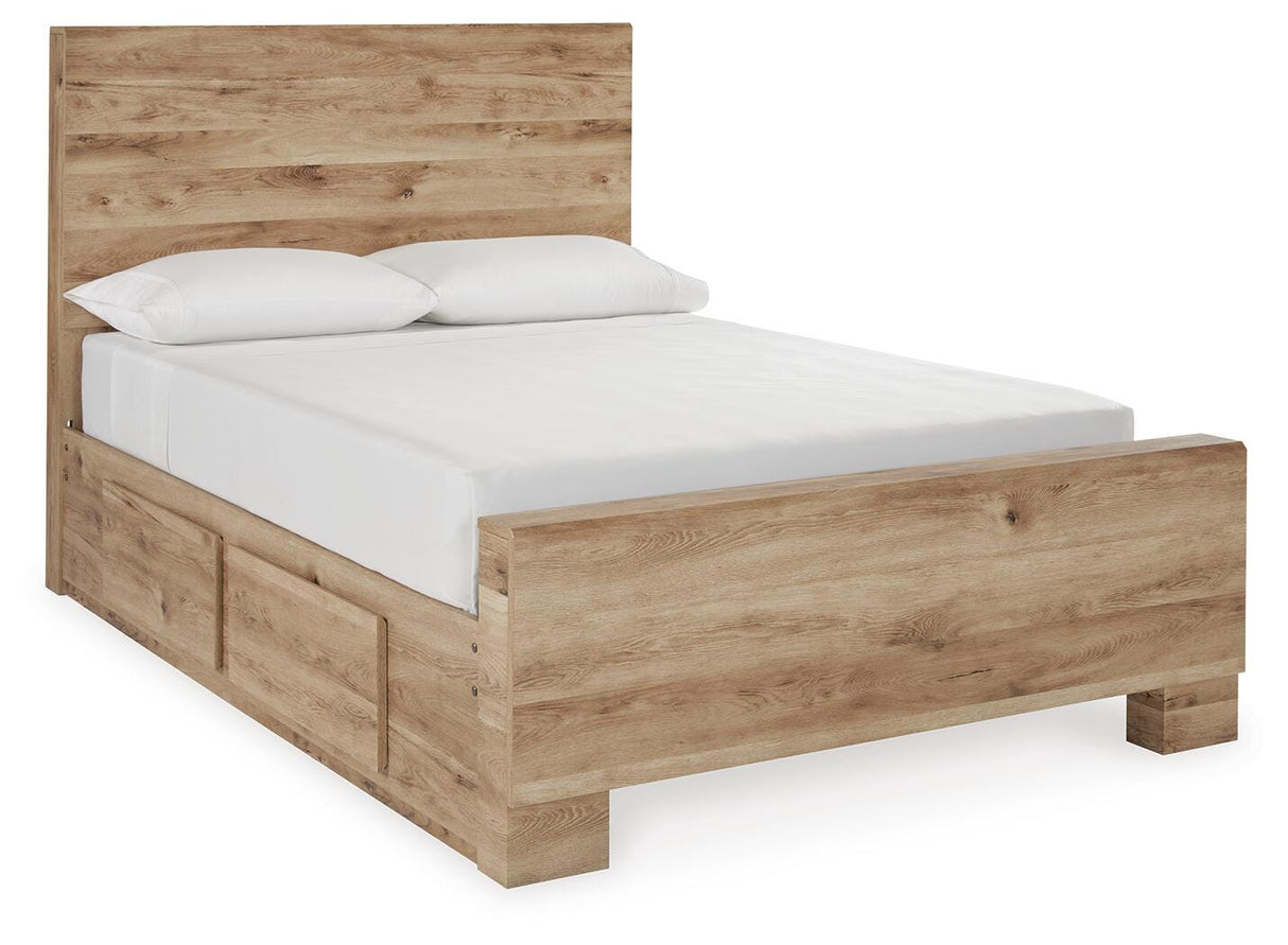 Hyanna Tan Brown Full Storage Platform Bed with 2 Drawers from Ashley Furniture - Luna Furniture