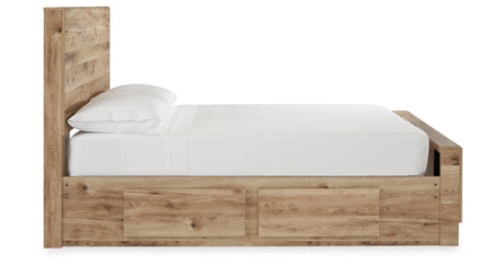 Hyanna Tan Brown Full Storage Platform Bed with 4 Drawers from Ashley Furniture - Luna Furniture