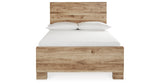 Hyanna Full Panel Bed with Mirrored Dresser and Nightstand in Tan Brown from Ashley Furniture - Luna Furniture