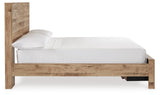 Hyanna Tan Brown Full Storage Platform Bed from Ashley Furniture - Luna Furniture