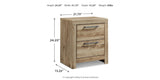Hyanna Twin Panel Bed with Storage with Mirrored Dresser and 2 Nightstands in Tan Brown from Ashley - Luna Furniture