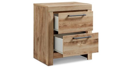 Hyanna Twin Panel Headboard with Mirrored Dresser and 2 Nightstands in Tan Brown from Ashley - Luna Furniture