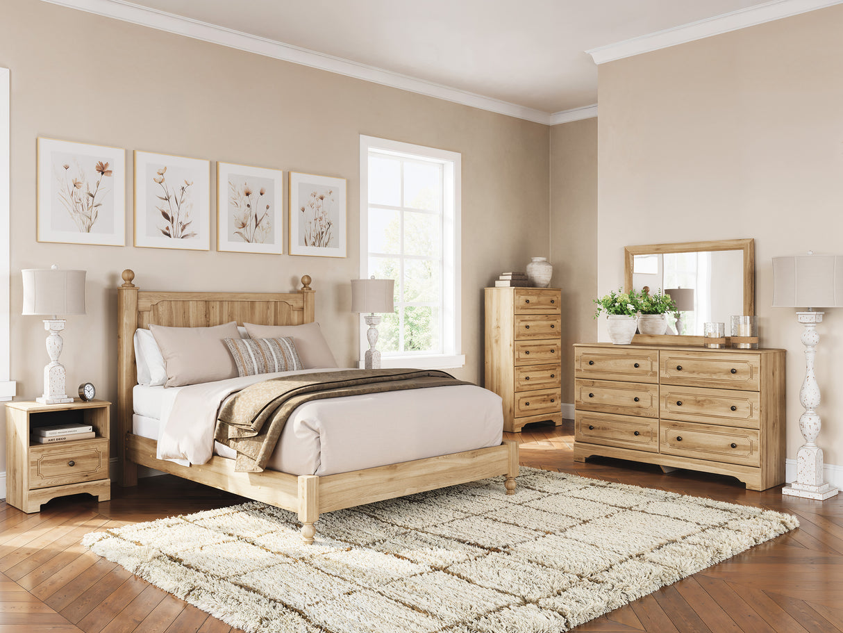 Aleaport Warm Brown Panel Bedroom Set from Ashley Furniture - Luna Furniture