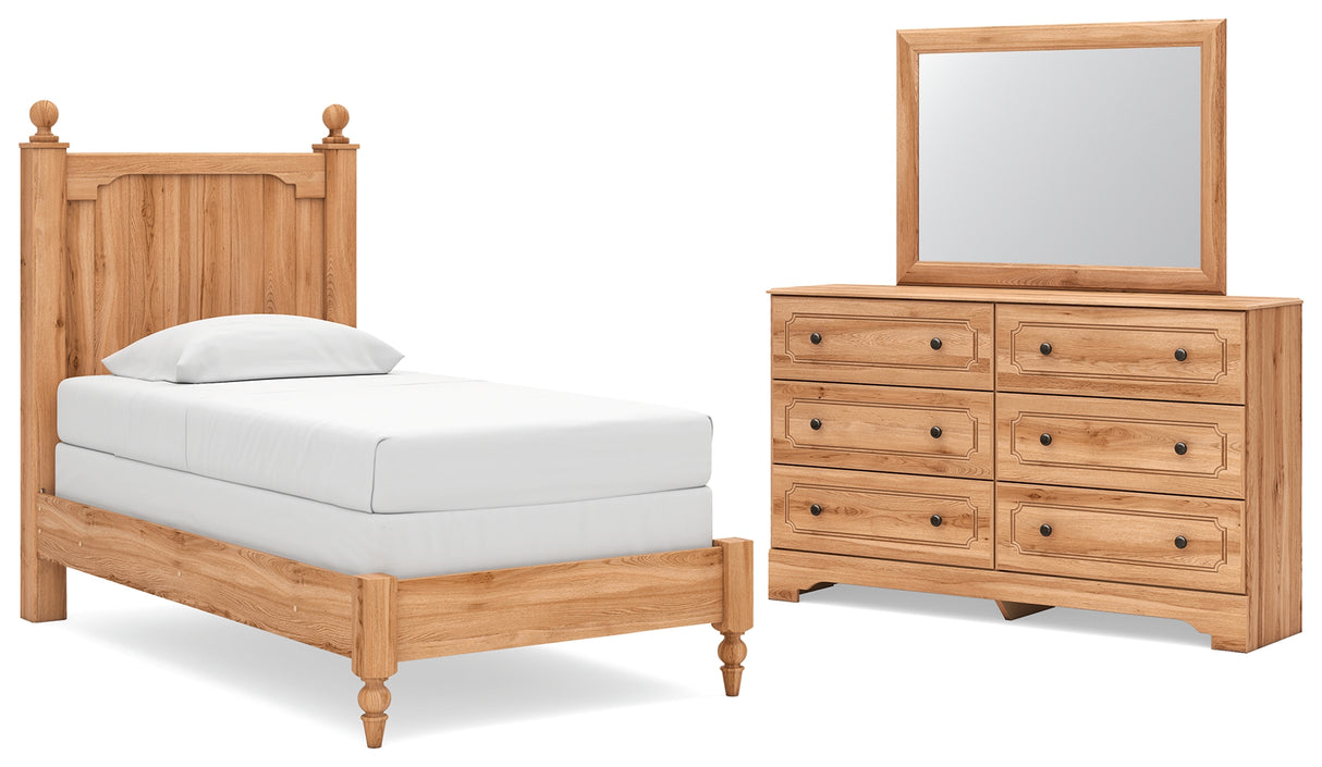 Aleaport Twin Panel Bed, Dresser and Mirror from Ashley - Luna Furniture