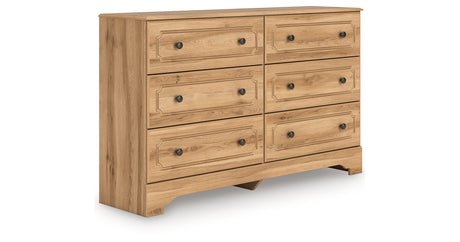 Aleaport Full Panel Bed with Dresser in Warm Brown from Ashley - Luna Furniture