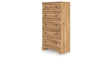 Aleaport Warm Brown Chest of Drawers from Ashley - Luna Furniture