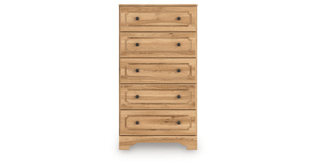 Aleaport Twin Panel Bed with Chest and Nightstand in Warm Brown from Ashley - Luna Furniture