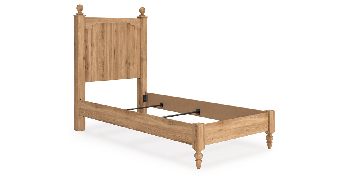 Aleaport Warm Brown Twin Panel Bed from Ashley Furniture - Luna Furniture