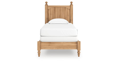 Aleaport Warm Brown Twin Panel Bed from Ashley - Luna Furniture