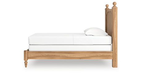 Aleaport Twin Panel Bed with Chest and Nightstand in Warm Brown from Ashley - Luna Furniture