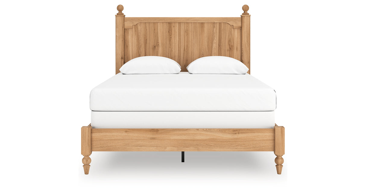 Aleaport Queen Panel Bed with Dresser in Warm Brown from Ashley Furniture - Luna Furniture