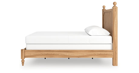 Aleaport Queen Panel Bed with Dresser in Warm Brown from Ashley - Luna Furniture
