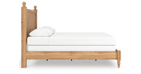 Aleaport Queen Panel Bed with Dresser in Warm Brown from Ashley - Luna Furniture