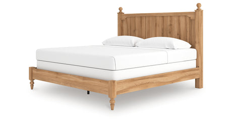 Aleaport King Panel Bed with Dresser and Chest in Warm Brown from Ashley - Luna Furniture