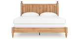 Aleaport Warm Brown King Panel Bed, Dresser, Mirror and Nightstand from Ashley - Luna Furniture