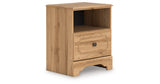 Aleaport Warm Brown King Panel Bed, Dresser, Mirror and Nightstand from Ashley - Luna Furniture