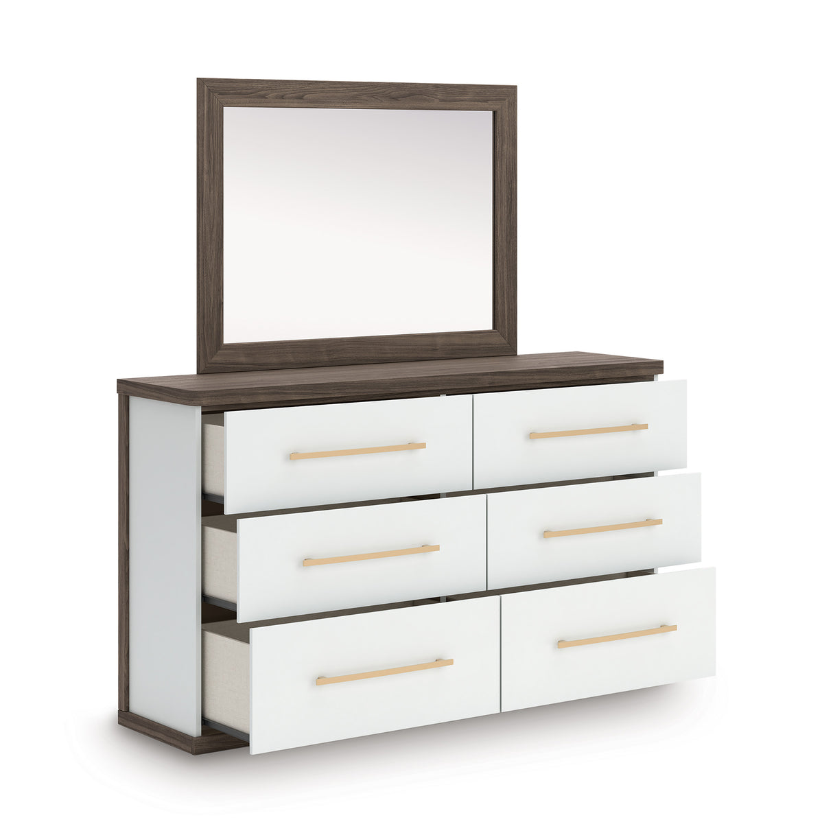 Kendanport Brown/White Upholstered Bedroom Set from Ashley - Luna Furniture