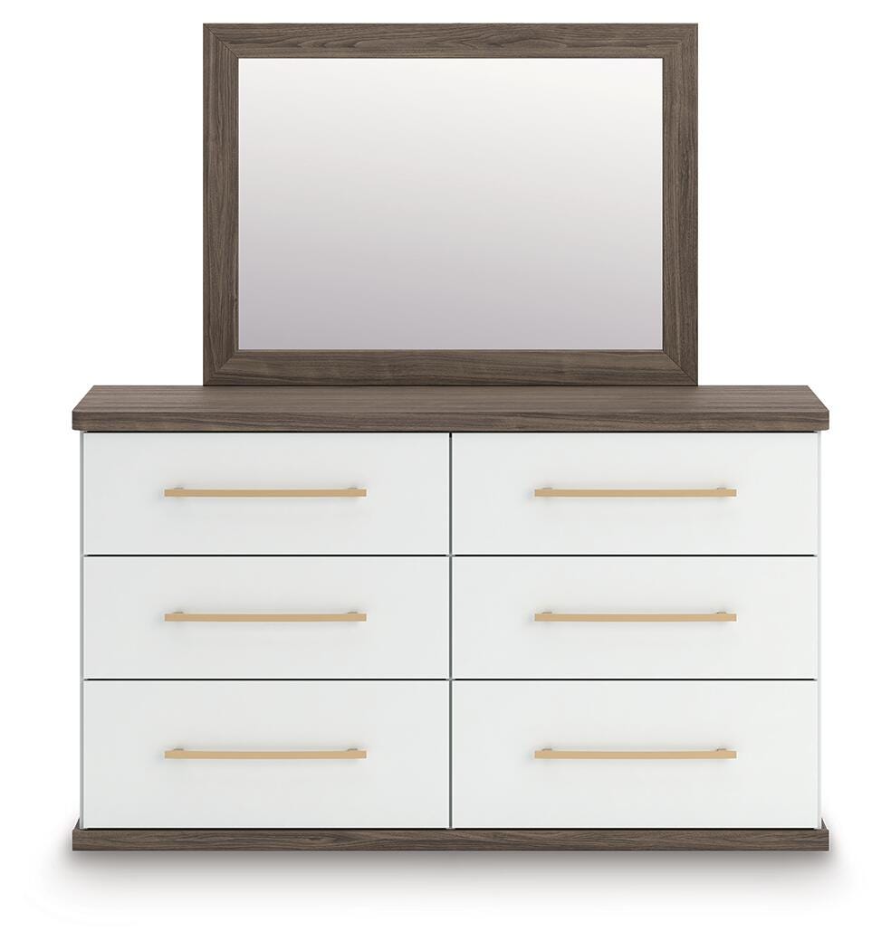 Kendanport Brown/White Dresser from Ashley Furniture - Luna Furniture
