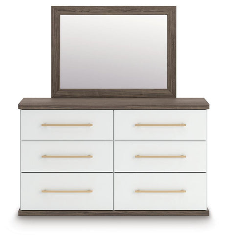 Kendanport Brown/White Dresser from Ashley Furniture - Luna Furniture