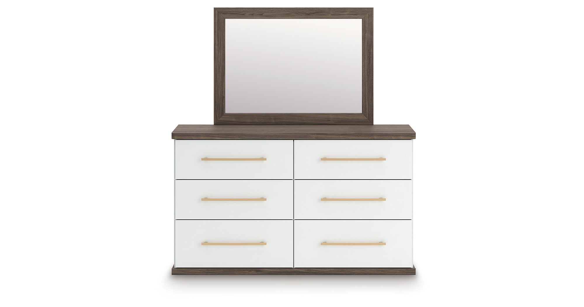 Kendanport Brown/White Dresser – Luna Furniture