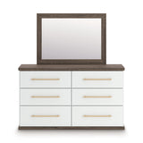Kendanport Brown/White Upholstered Bedroom Set from Ashley - Luna Furniture