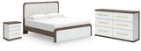 Kendanport King Platform Bed, Dresser, Mirror and Nightstand from Ashley Furniture - Luna Furniture