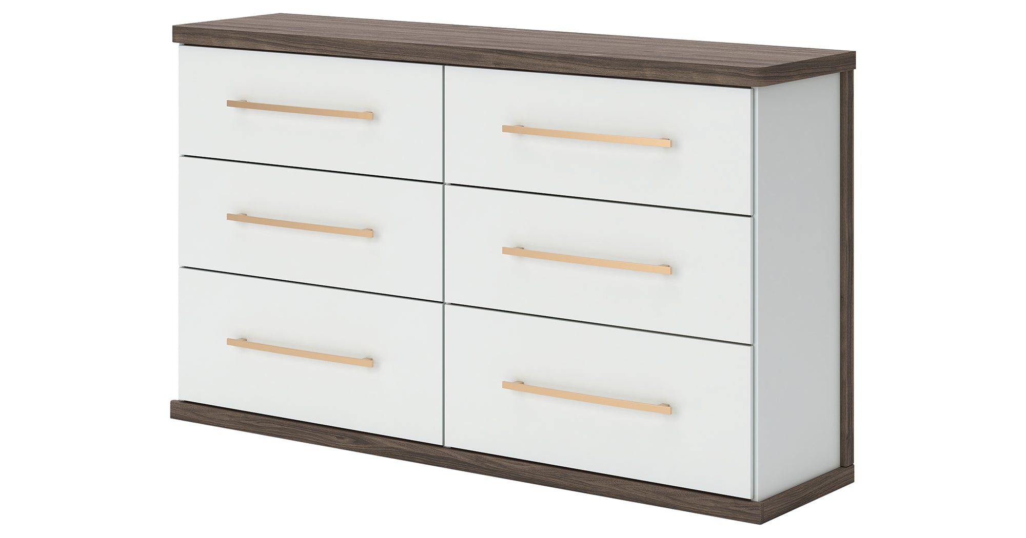 Ashley Kendanport Brown/White Dresser – Luna Furniture