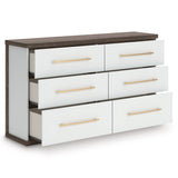 Kendanport Brown/White Upholstered Bedroom Set from Ashley - Luna Furniture